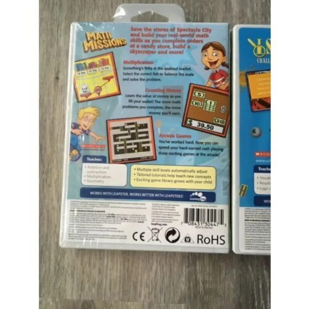 New Leapster Learning Game-MATH MISSIONS 1st-3rd& Leapster 1st-4th Grade.I SPY.